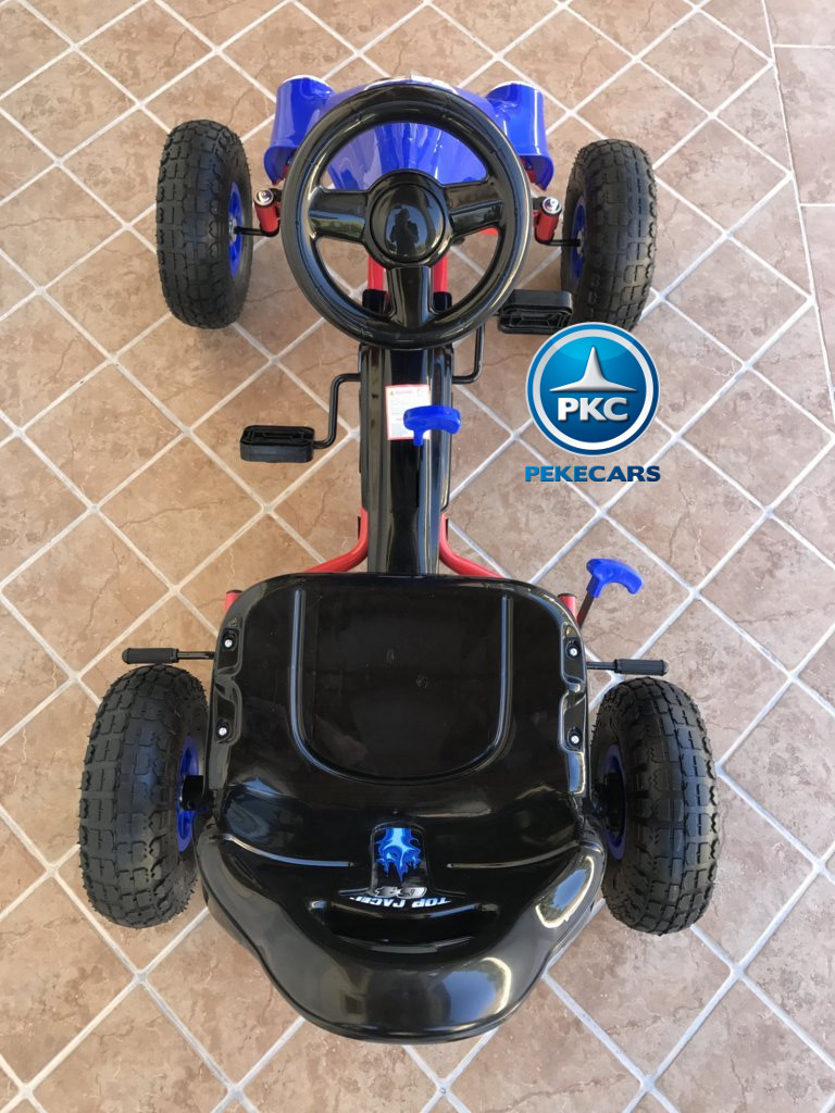 Kart a pedales Flame Azul desde arriba