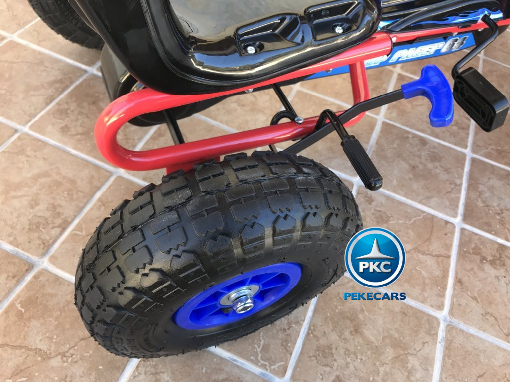 Kart a pedales Flame Azul ruedas neumáticas