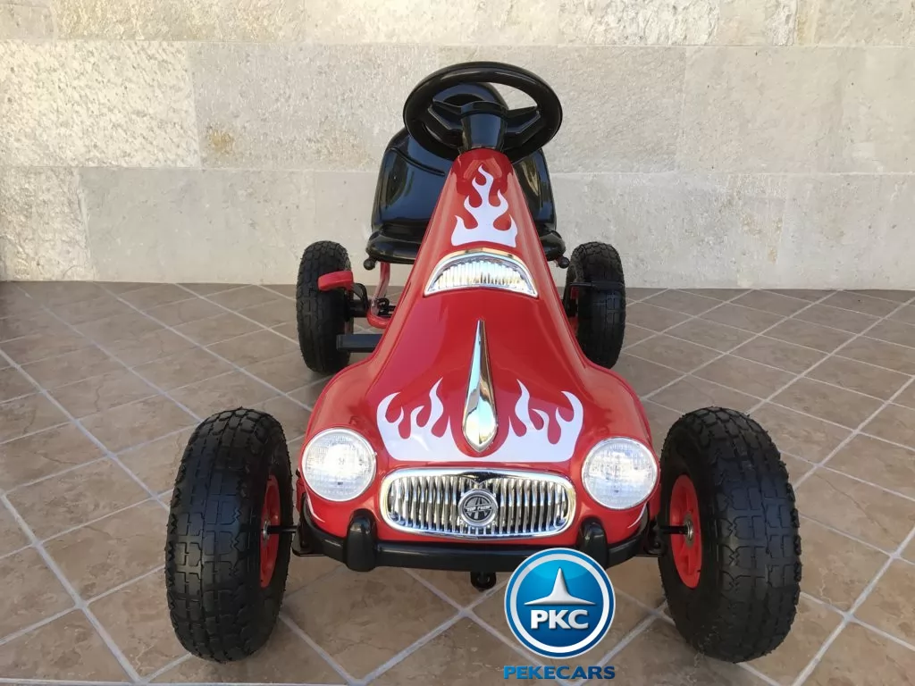 Kart a pedales Flame Rojo frontal