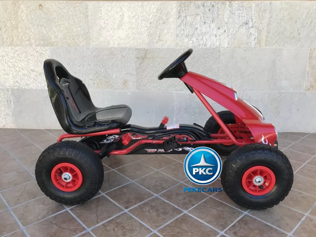 Kart a pedales Flame Rojo lateral