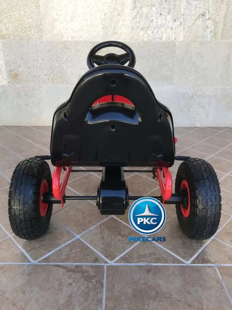 Kart a pedales Flame Rojo trasera