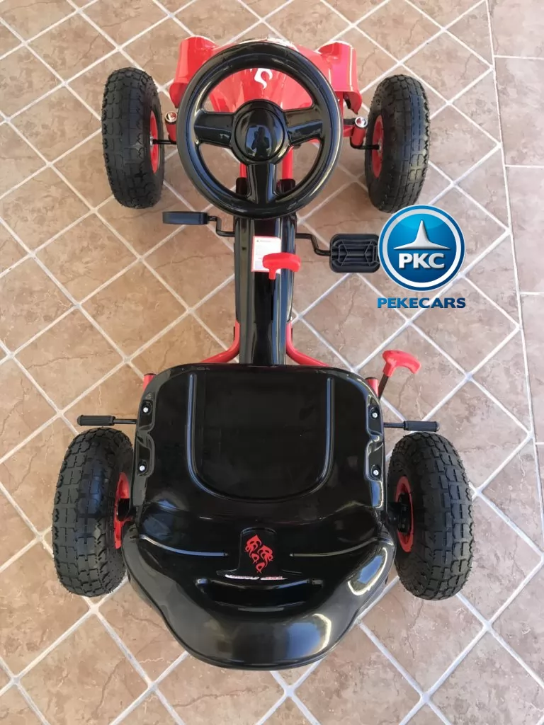 Kart a pedales Flame Rojo desde arriba