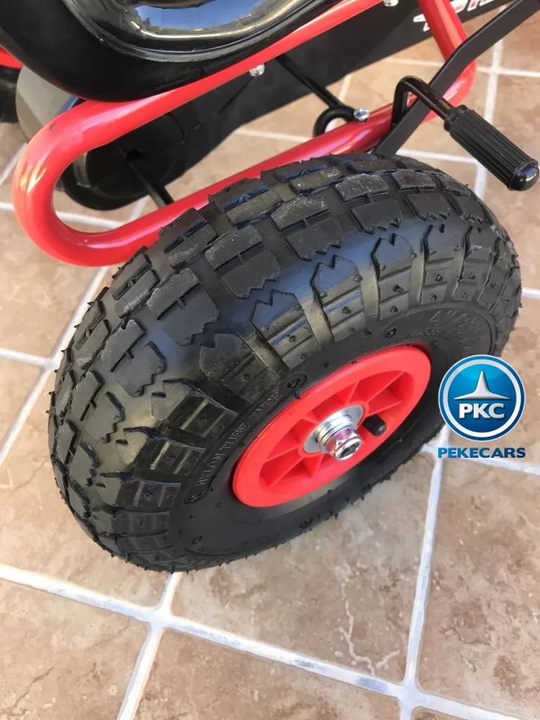 Kart a pedales Flame Rojo ruedas neumáticas