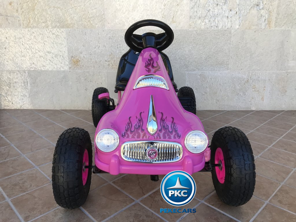 Kart a pedales Flame Rosa frontal