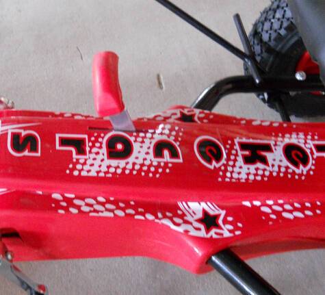 Kart a pedales sport medium rojo palanca cambio de piñón