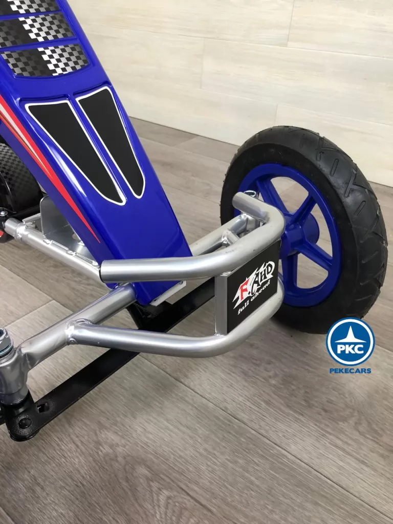 Kart a pedales deportivo azul paragolpes
