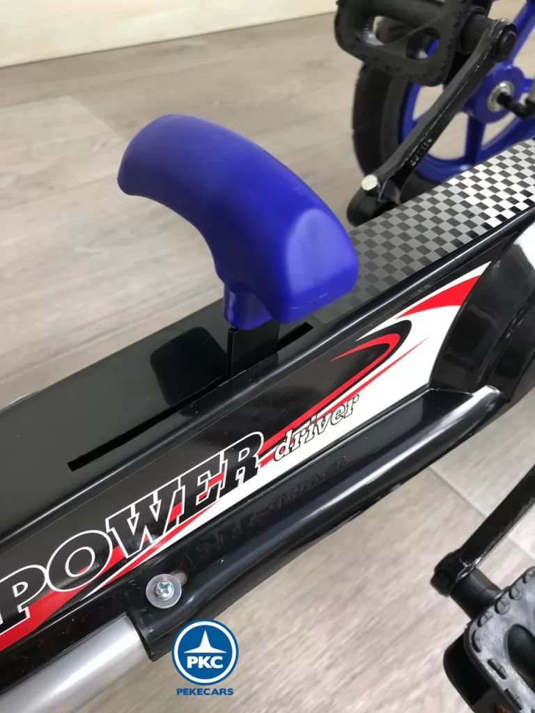 Kart a pedales deportivo azul palanca piñon