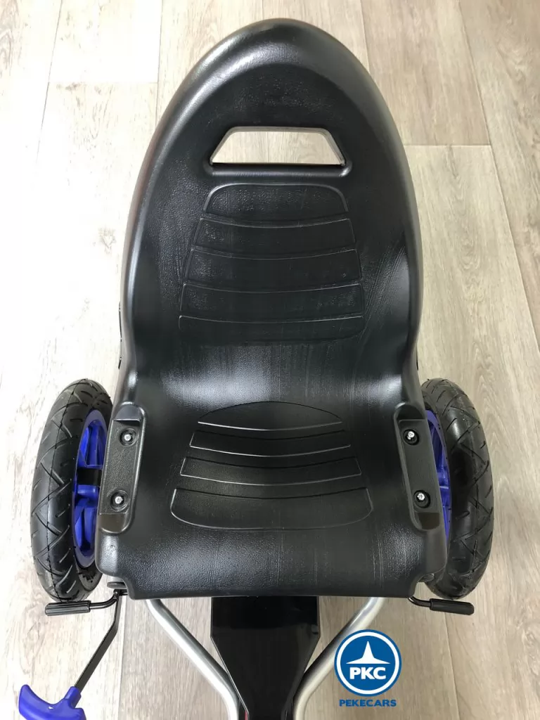 Kart a pedales deportivo azul asiento