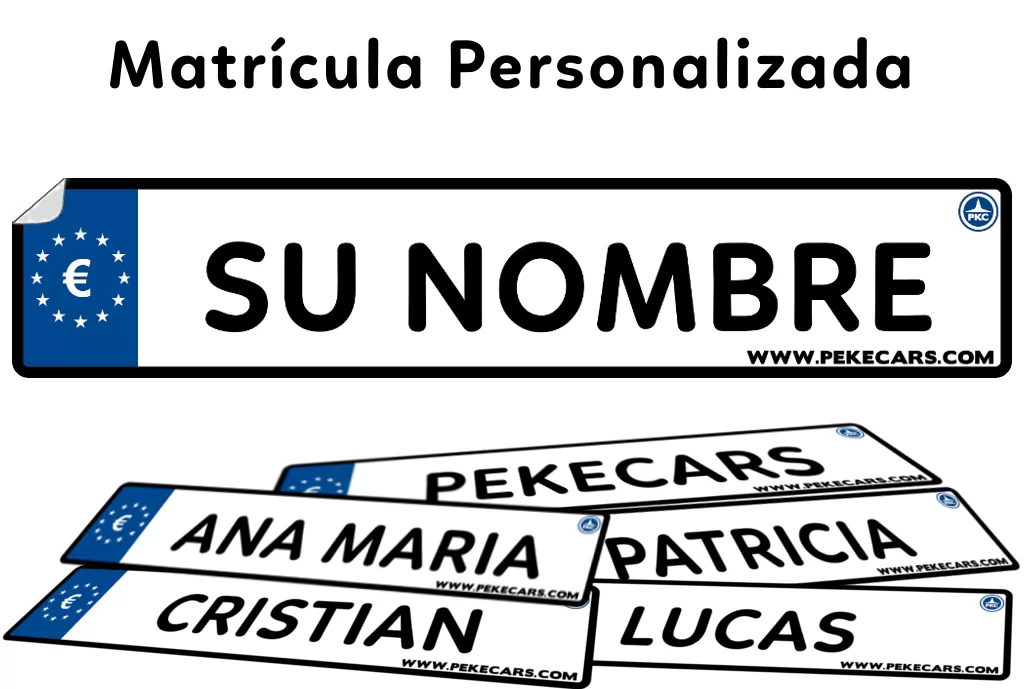 Matrícula Personalizada Pekecars