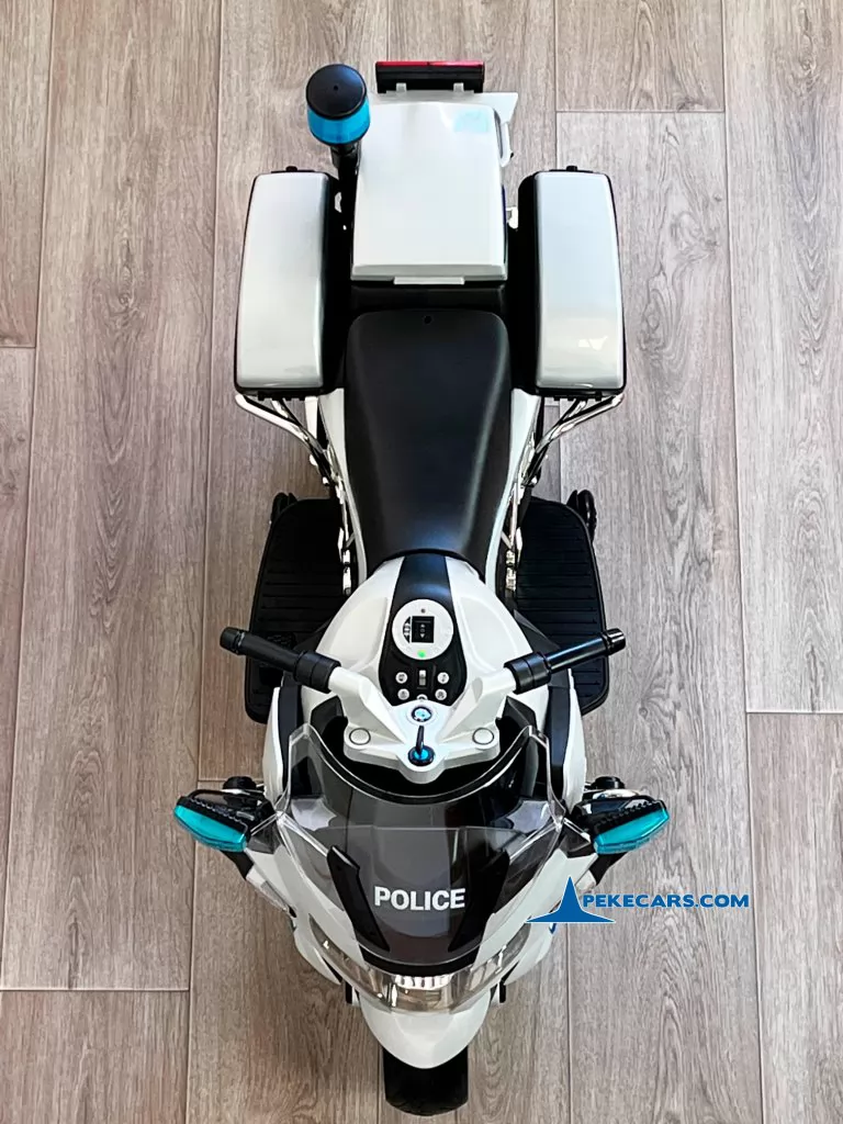 Moto de policia BMW R1200 vista de arriba