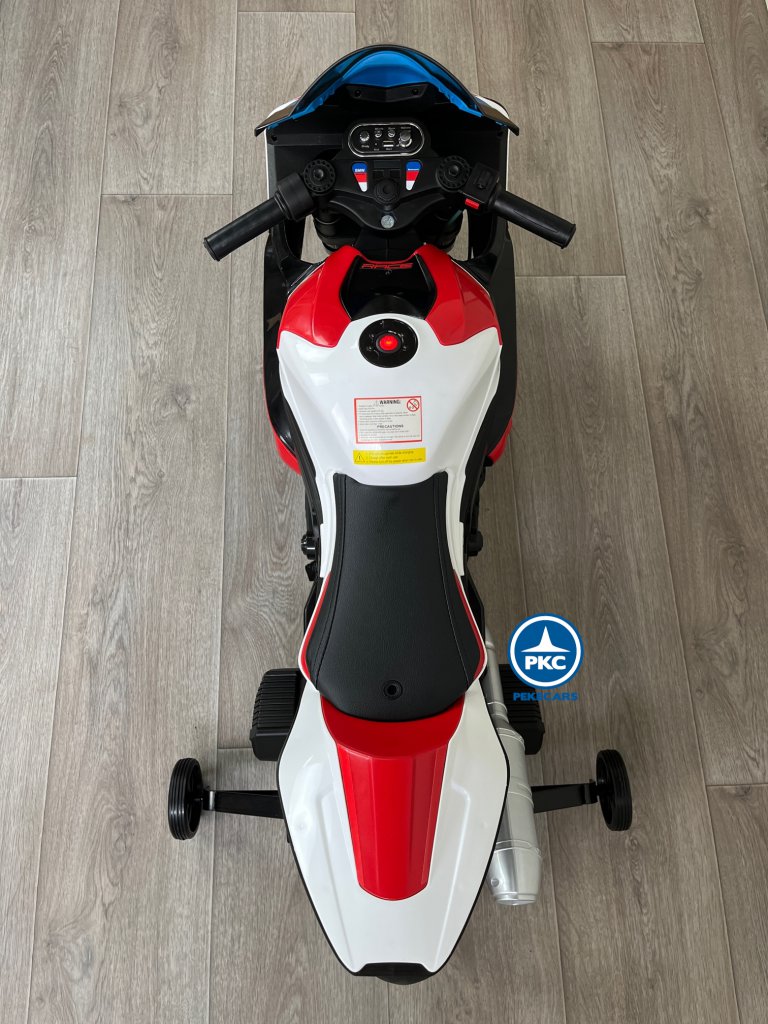 BMW HP4 race12V S1000RR roja vista aérea