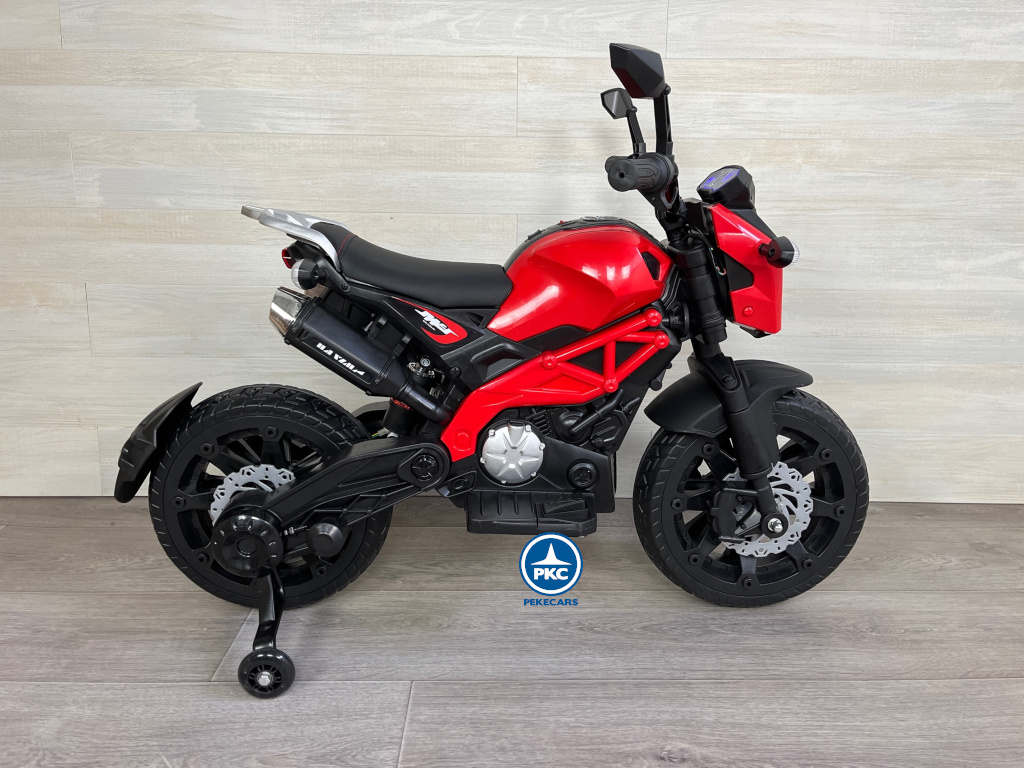 Moto de cross Máxima 12v Roja lateral