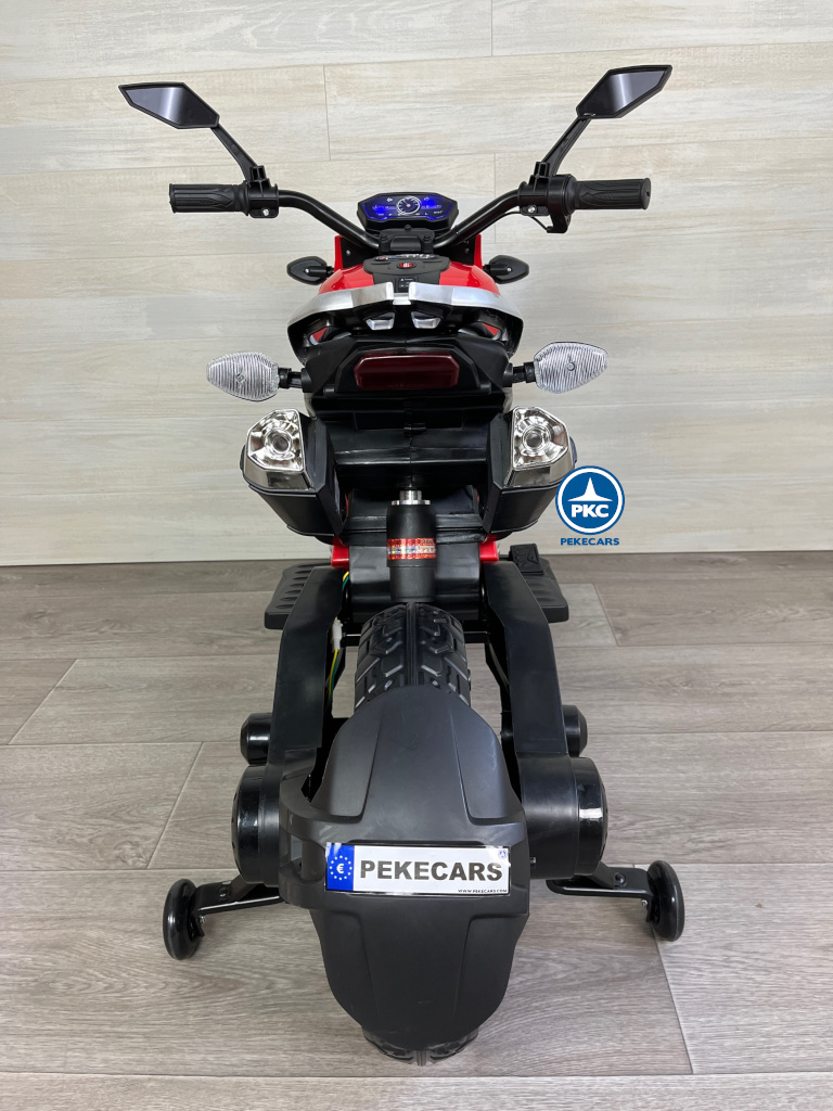 Moto de cross Máxima 12v Roja vista trasera