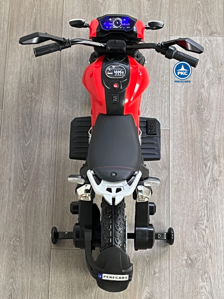 Moto de cross Máxima 12v Roja desde arriba