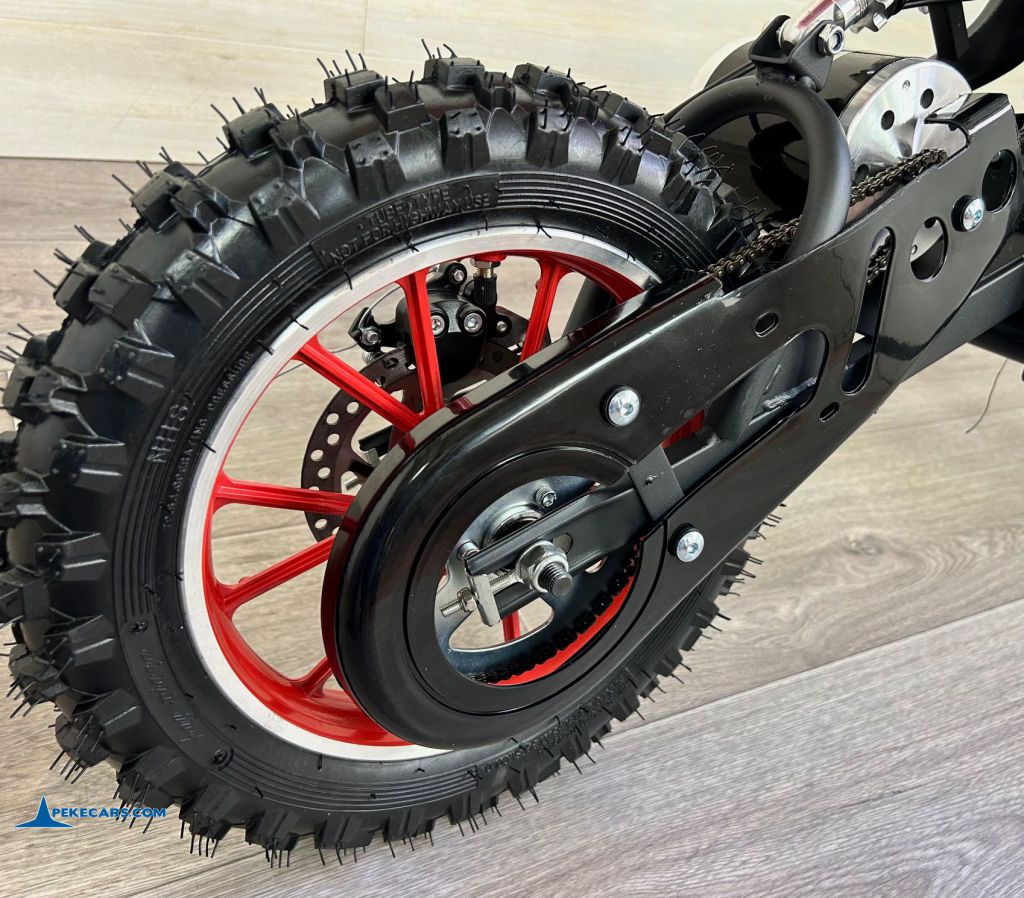 Moto electrica para niños Dirk 36V 800W Roja rueda