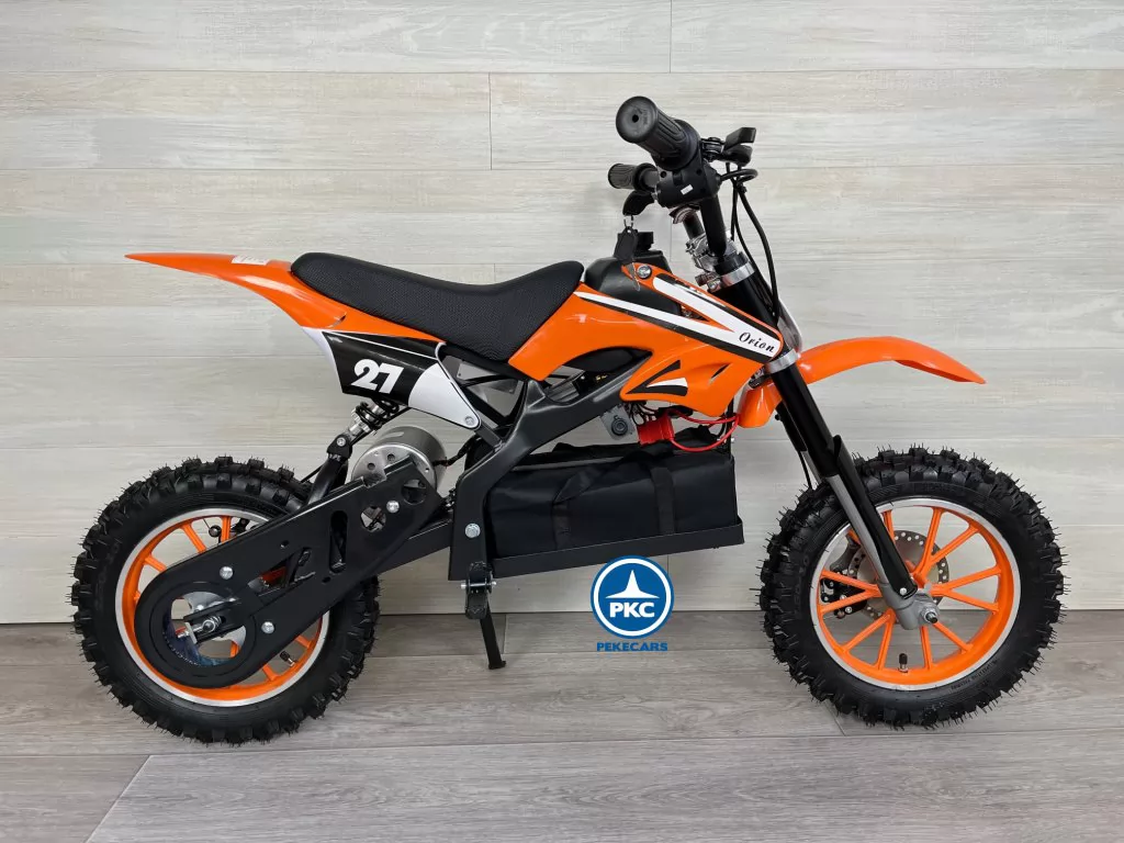 Moto electrica para niños Dirk 36V 800W Naranja con llave de arranque