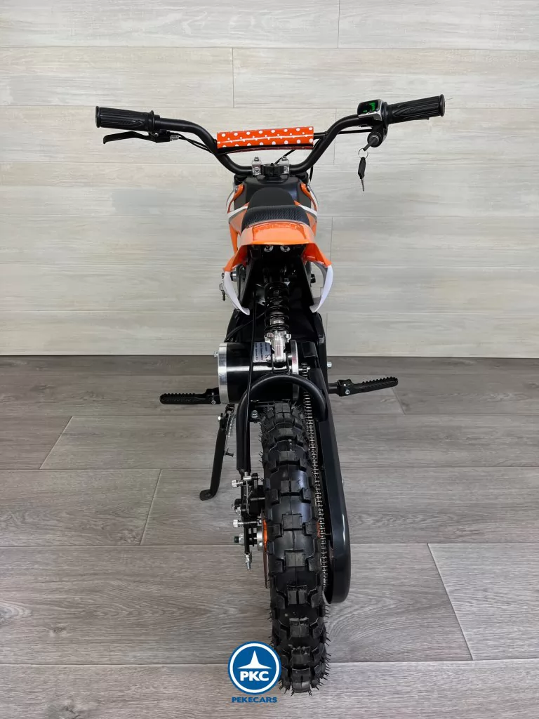 Moto electrica para niños Dirk 36V 800W Naranja trasera