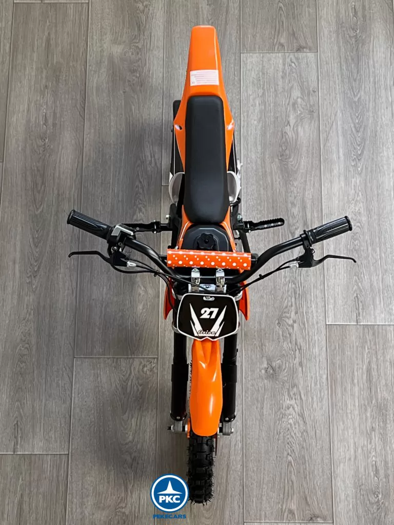 Moto electrica para niños Dirk 36V 800W Naranja vista aerea