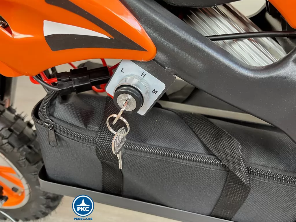 Moto electrica para niños Dirk 36V 800W Naranja selector velocidad