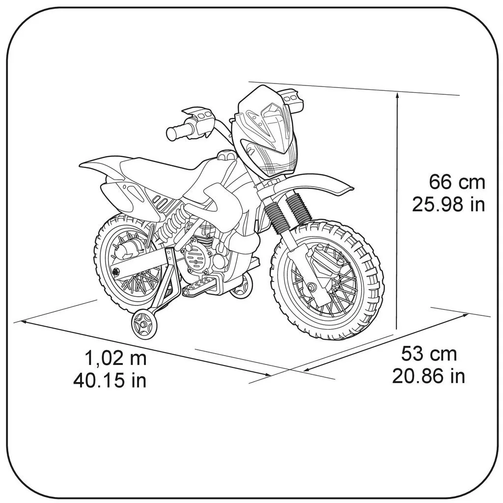 guia Motorbike Cross 400F 6V 6v infantil