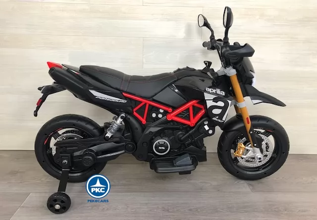 Moto aprilia dorsoduro 12v negra a batería