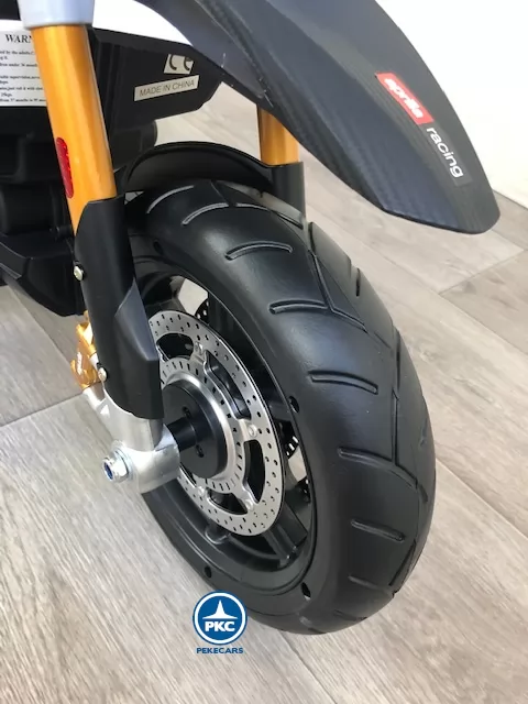Moto aprilia dorsoduro 12v negra rueda