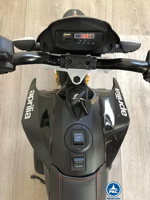 Moto aprilia dorsoduro 12v negra llaves