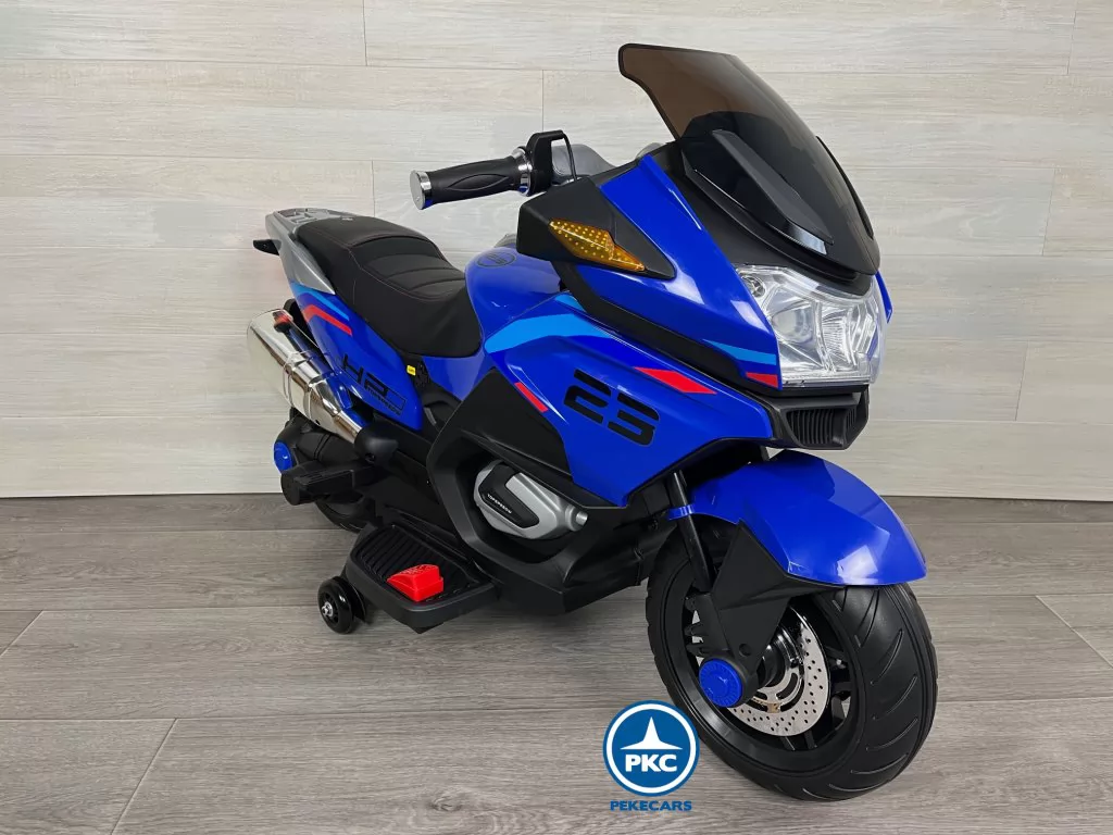Moto eléctrica para niños BMW Style 12V Azul perspectiva