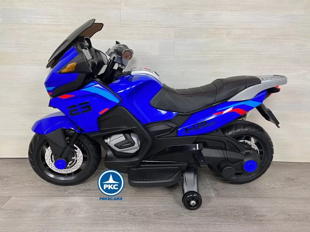 Moto eléctrica para niños BMW Style 12V Azul con ruedines