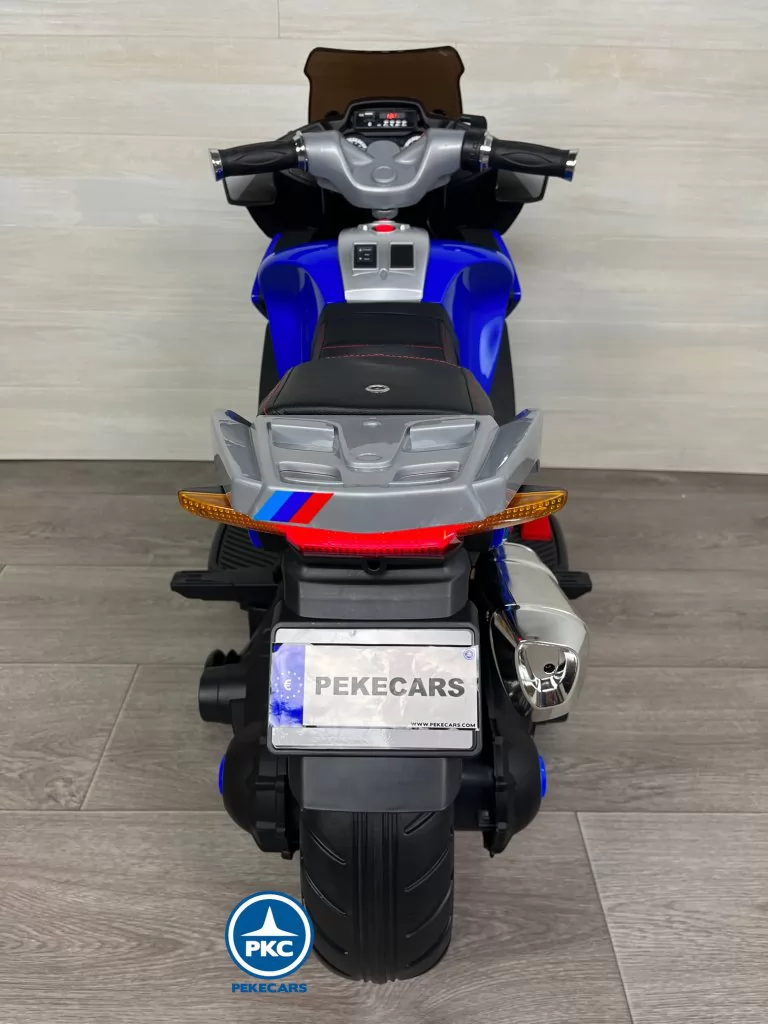 Moto eléctrica para niños BMW Style 12V Azul atras