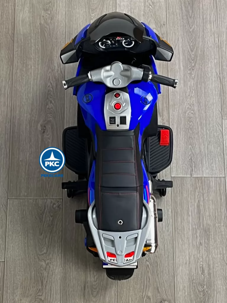 Moto eléctrica para niños BMW Style 12V Azul desde arriba