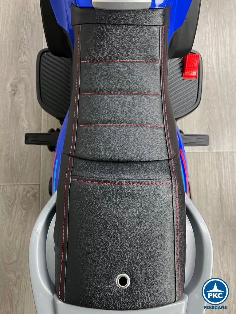 Moto eléctrica para niños BMW Style 12V Azul asiento en polipiel