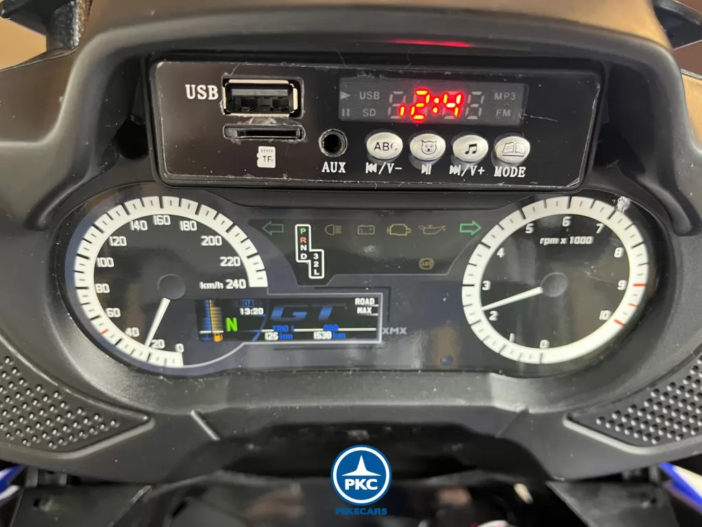 Moto eléctrica para niños BMW Style 12V Azul display de sonido