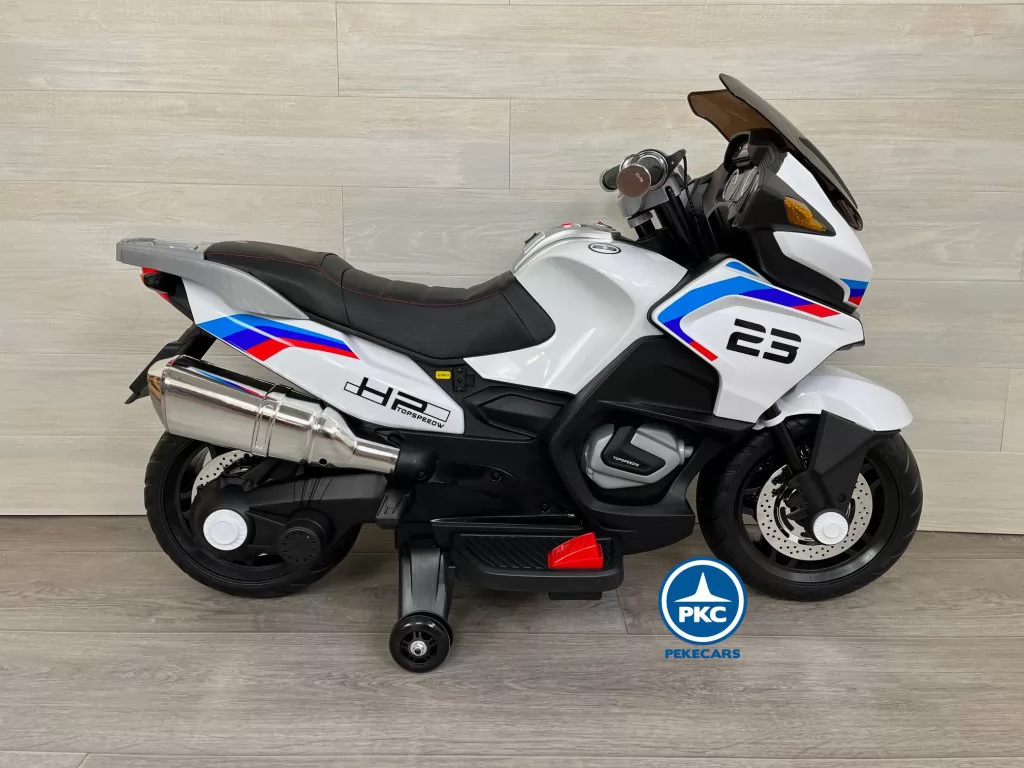 Moto eléctrica para niños BMW Style xmx609 Blanca lateral