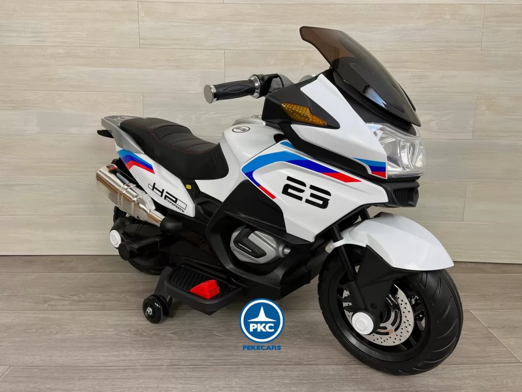 Moto eléctrica para niños BMW Style xmx609 Blanca perspectiva