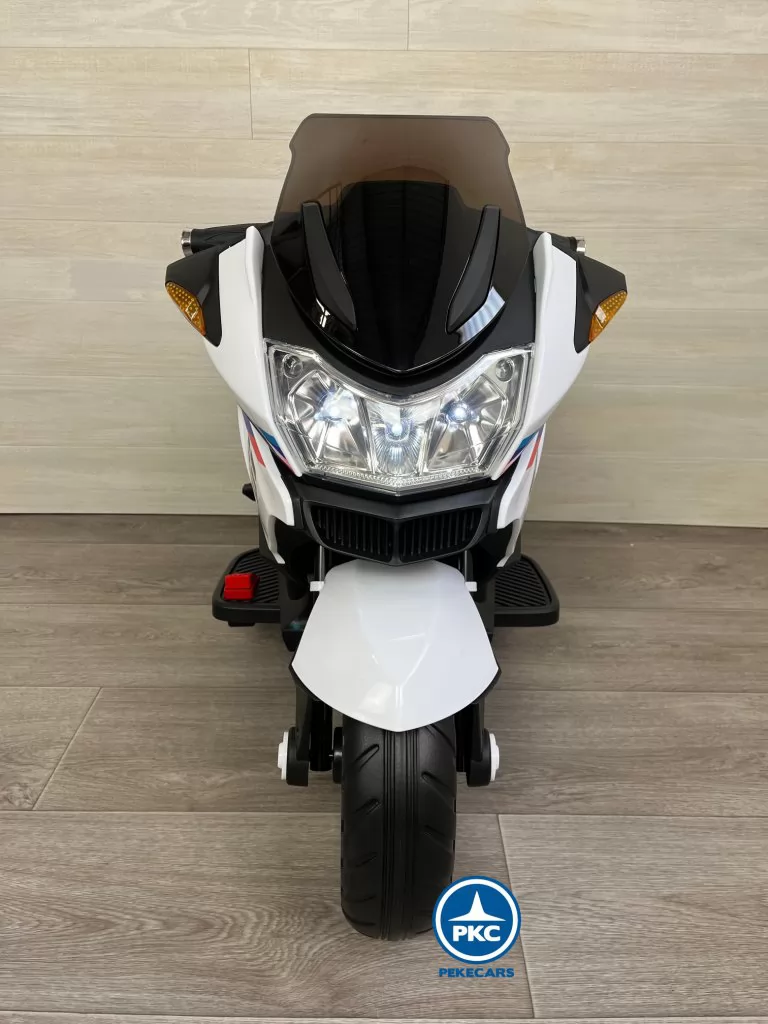 Moto eléctrica para niños BMW Style xmx609 Blanca frontal