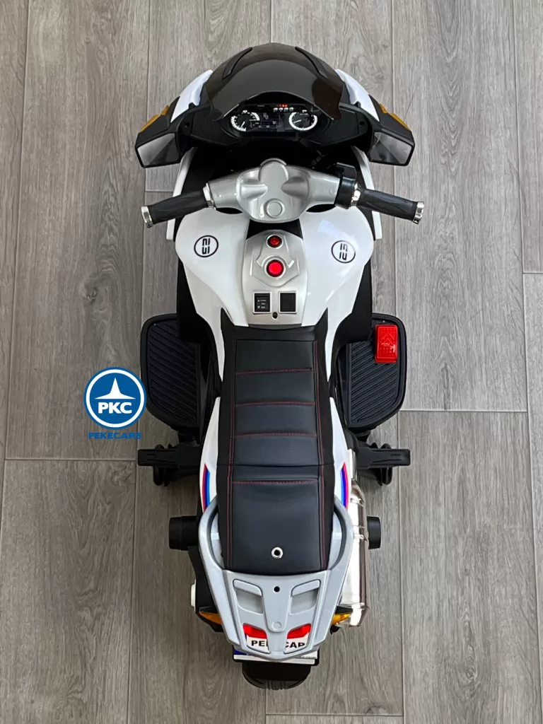 Moto eléctrica para niños BMW Style xmx609 Blanca vista aerea