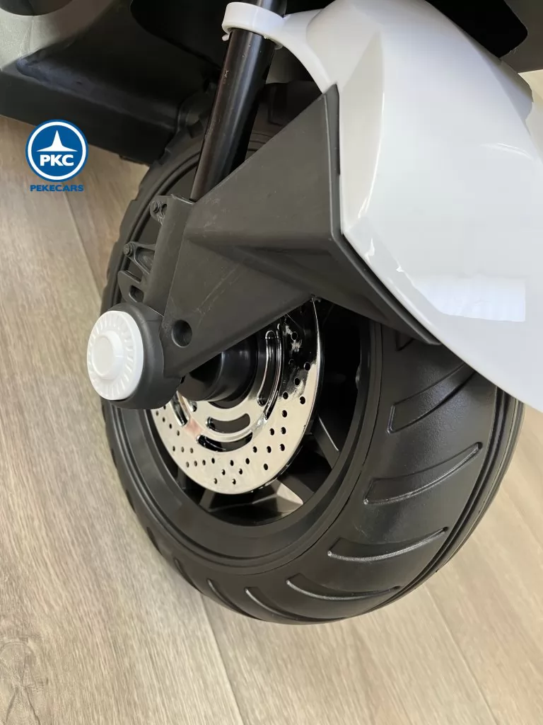 Moto eléctrica para niños BMW Style xmx609 Blanca rueda de caucho