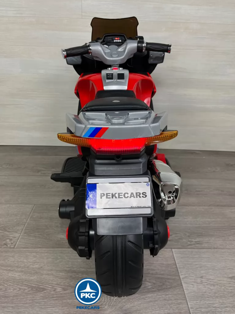 Moto eléctrica para niños BMW Style 12V R1200 roja atrás