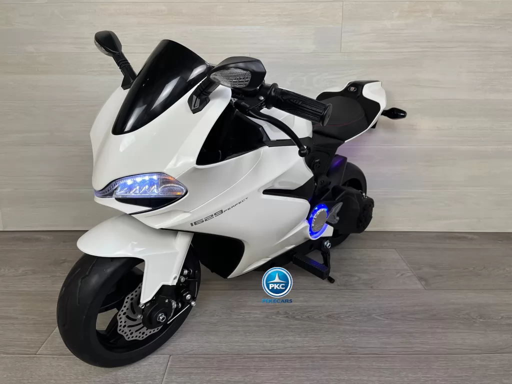 Moto de carreras estilo Ducati 24V Blanca principal