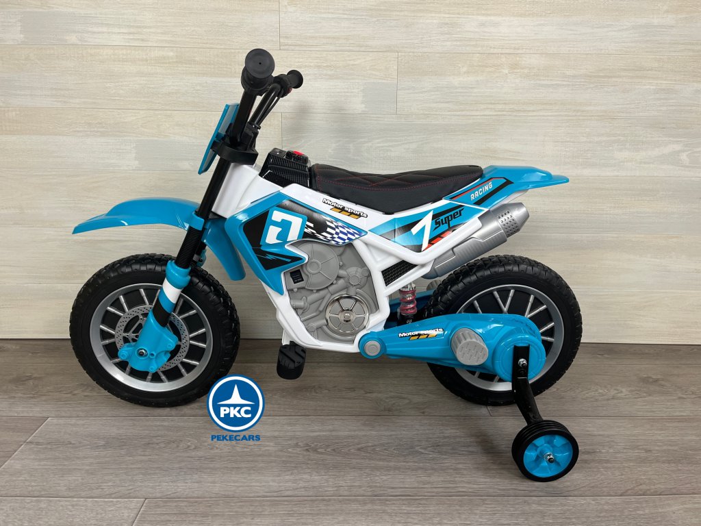 Moto de cross GO 12V Azul