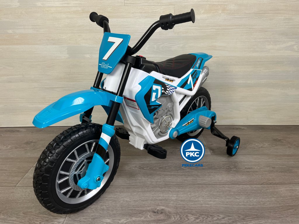 Moto de cross GO 12V Azul