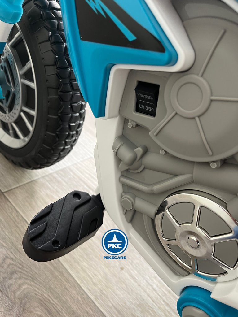 Moto de cross GO 12V Azul