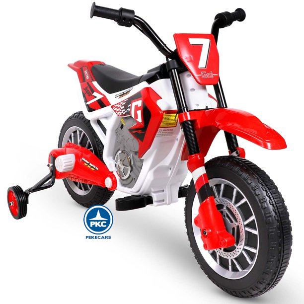 Moto de cross GO 12V Roja