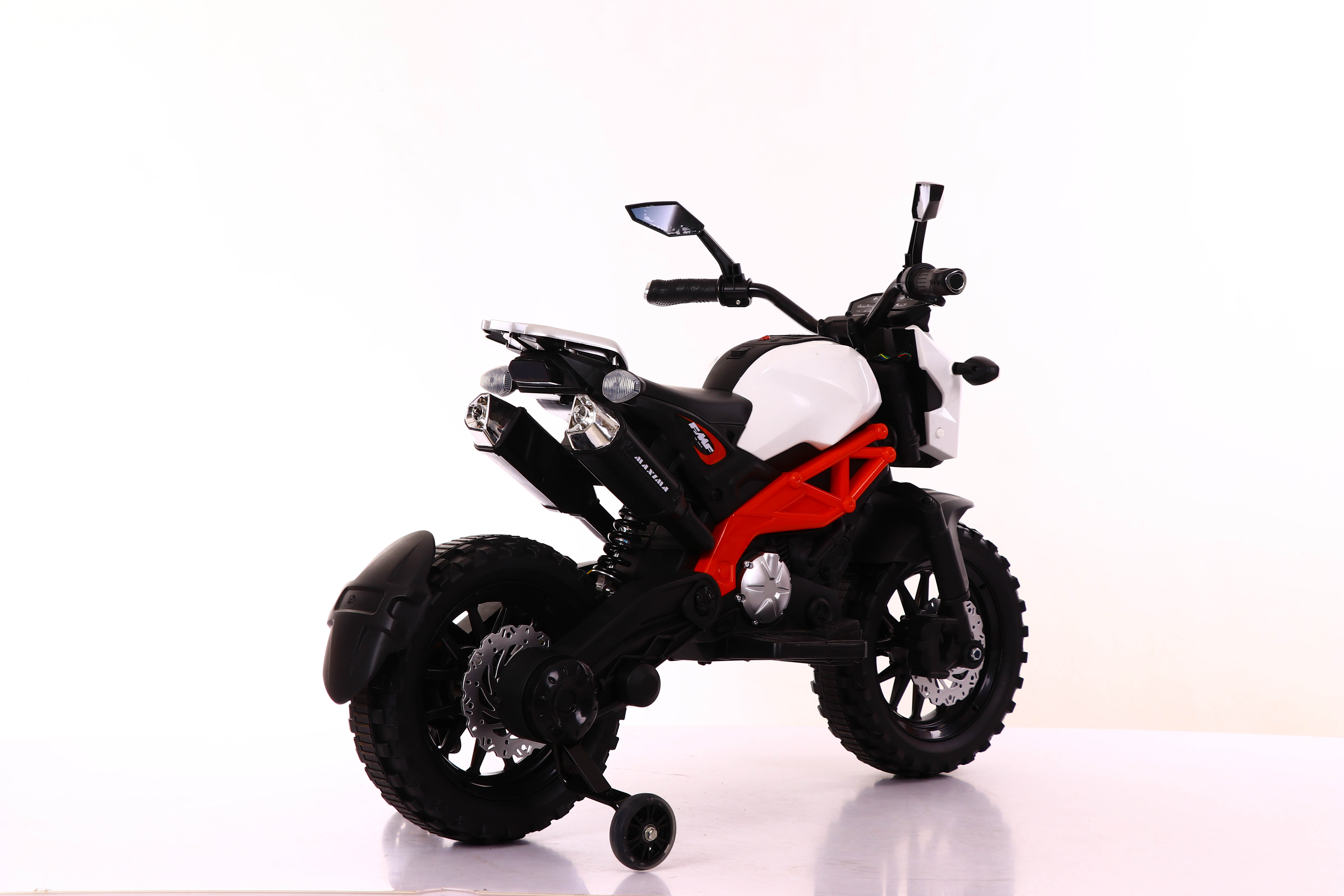 Moto de cross Máxima Roja/Blanca - vista trasera
