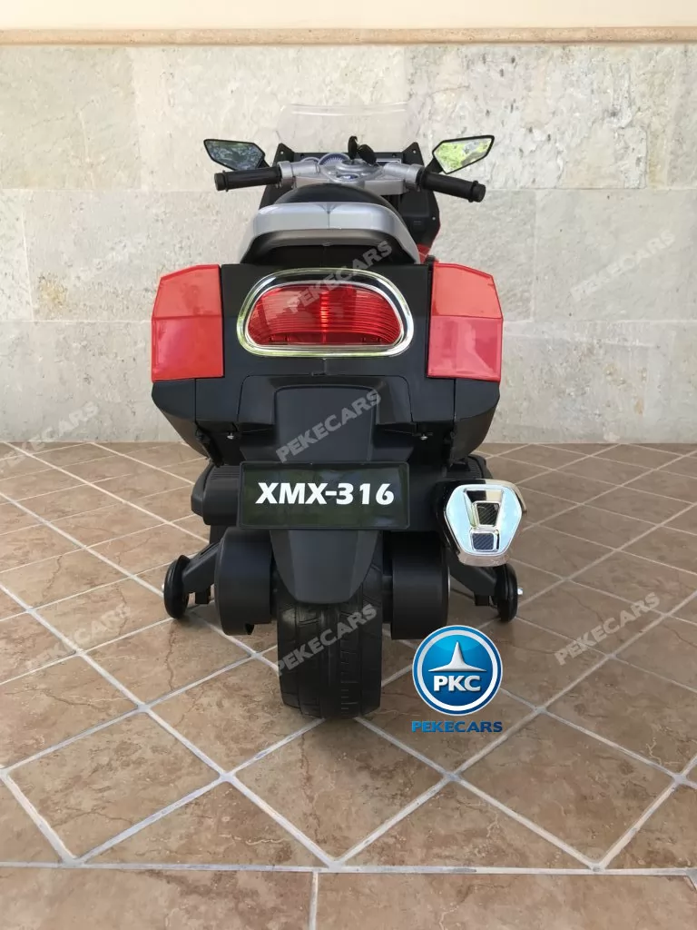Moto electrica para niños BMW Style C 650 GT 12V Rojo vista trasera