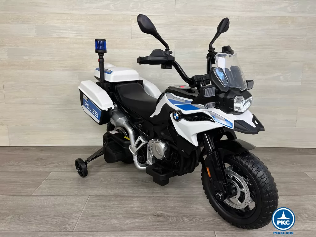 moto electrica niños 12v BMW F850 GS Policia 12V Blanca