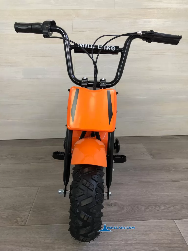 Moto eléctrica para niños Pekecars 24V 250W Naranja frontal