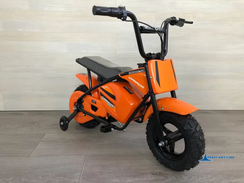 Moto eléctrica para niños Pekecars 24V 250W Naranja a batería