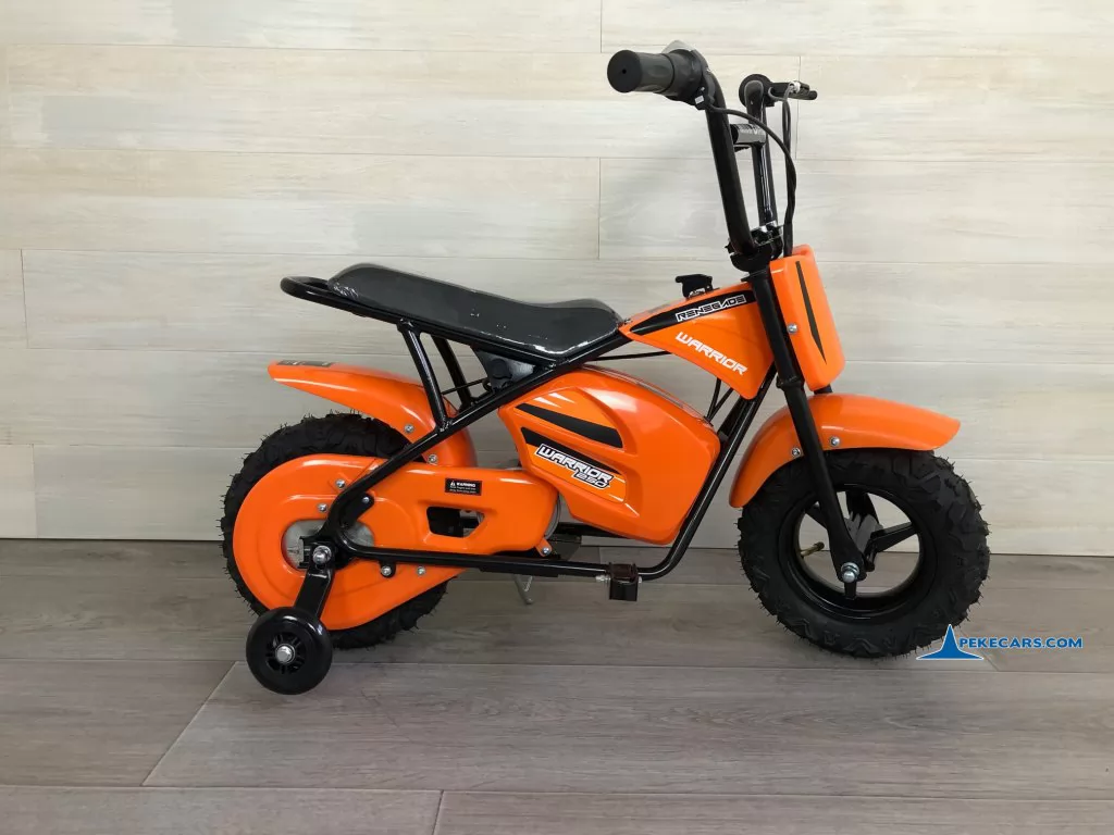 Moto eléctrica para niños Pekecars 24V 250W Naranja infantil